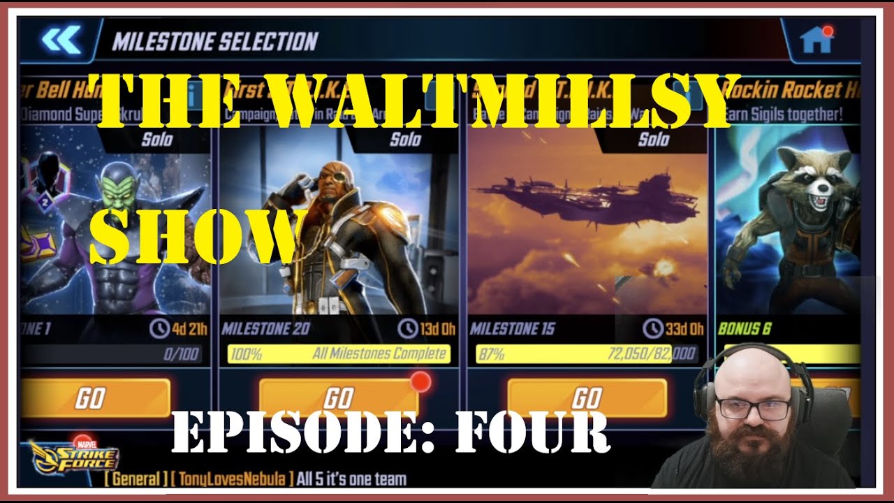 Taking a look at the 14-day old account in Marvel Strike Force and the milestone characters provided