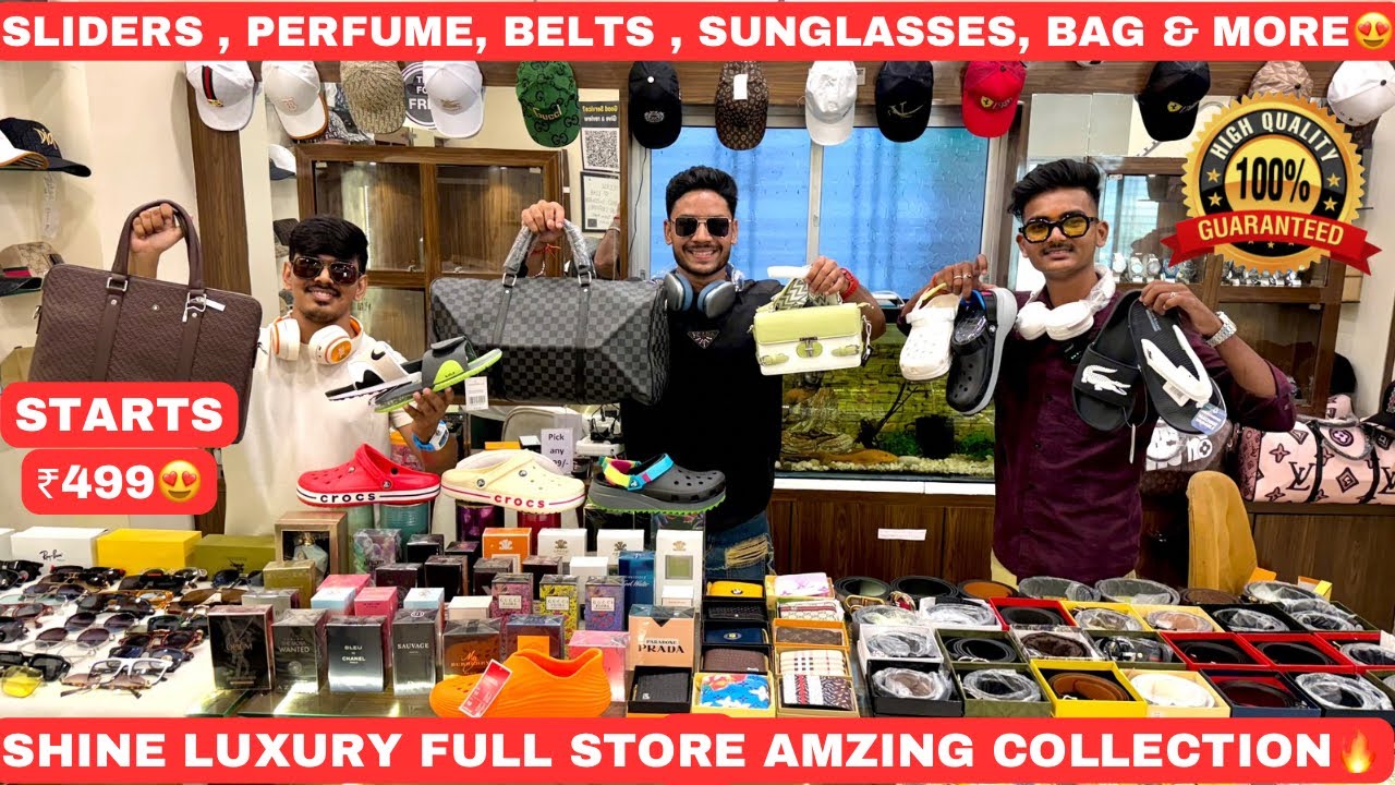Cheapest Sliders In Kolkata | Shine Luxury | Sunglasses | Perfume | Premium Bags | Gadgets | ₹499😍