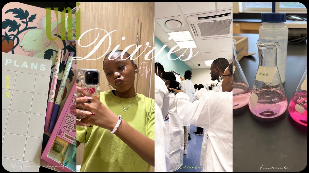 Uni Diaries Ep 1 : Stationary shopping🛍️ , Practicals 🧫 etc ll SOUTH AFRICAN YOUTUBER