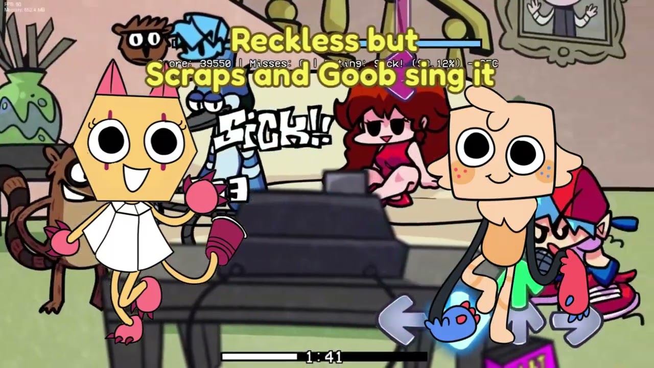 Reckless but Scraps and Goob sing it - FNF Regular Friday Night x Dandy's World