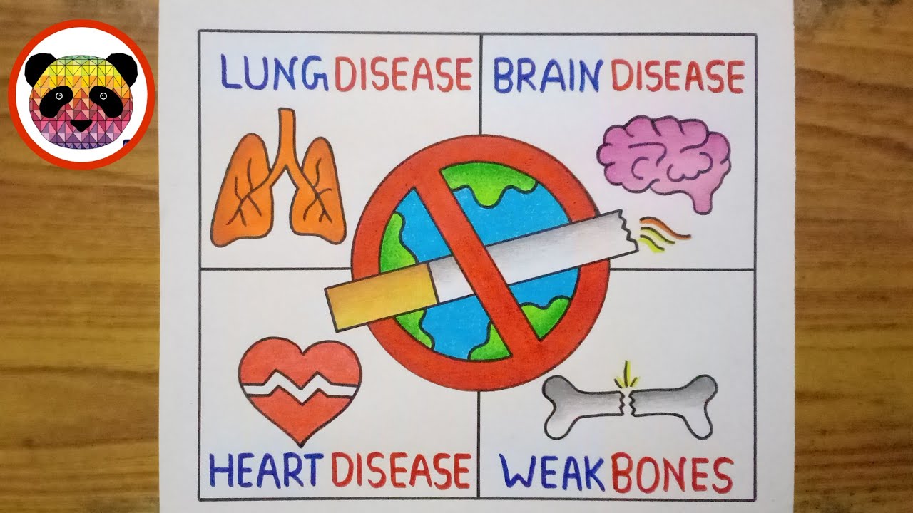 World No Tobacco Day Drawing / Anti Tobacco Day Poster Drawing / No Smoking Day Drawing / Tobacco