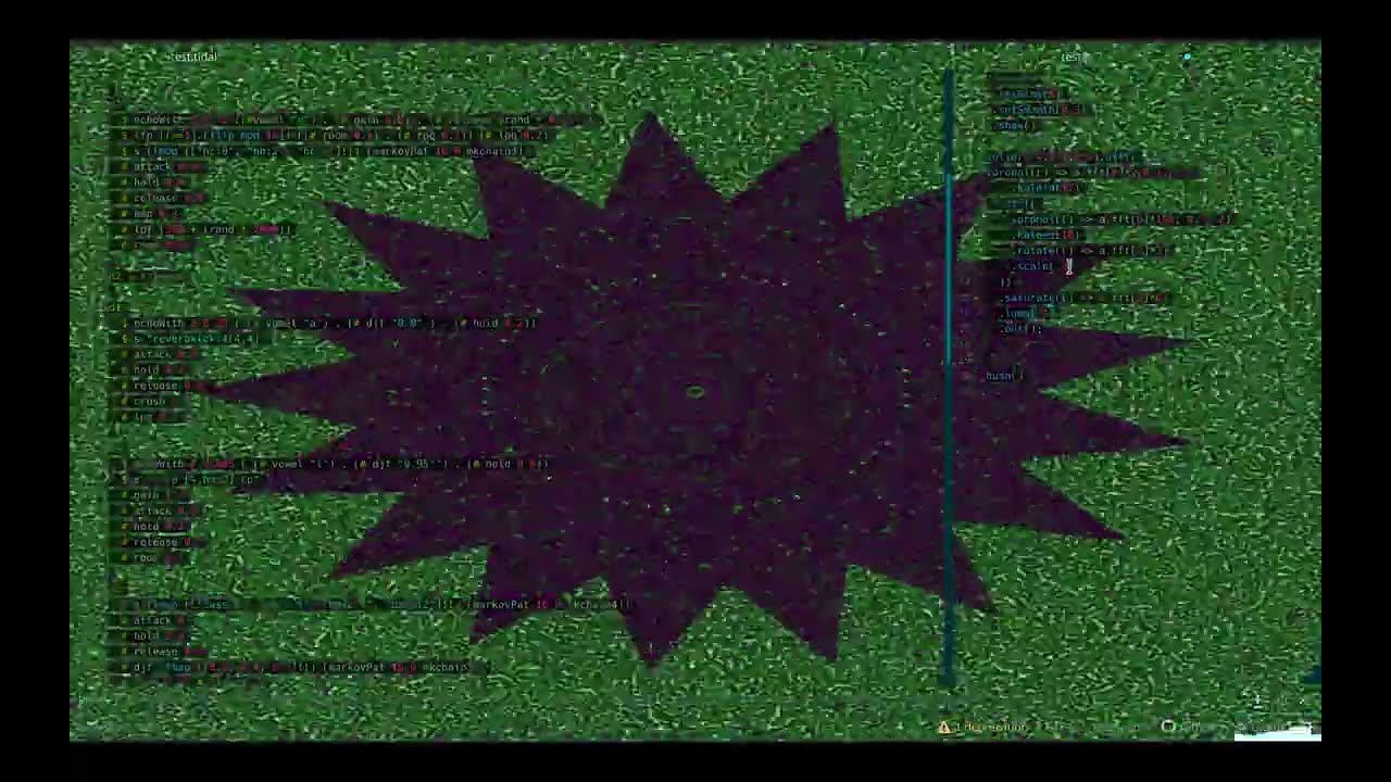 Playing with Tidal Cycles + Hydra