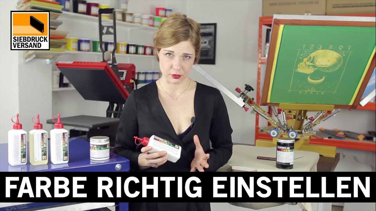 Wasserbasierte Siebdruckfarbe richtig einstellen | Siebdruck mit TEXTPRINT-AQ