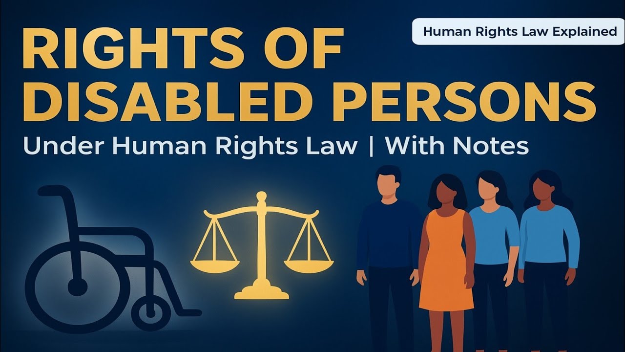 Rights of Disabled Persons Under Human Rights Law | Full Explanation#viral#notes#law#humanrights#pyq