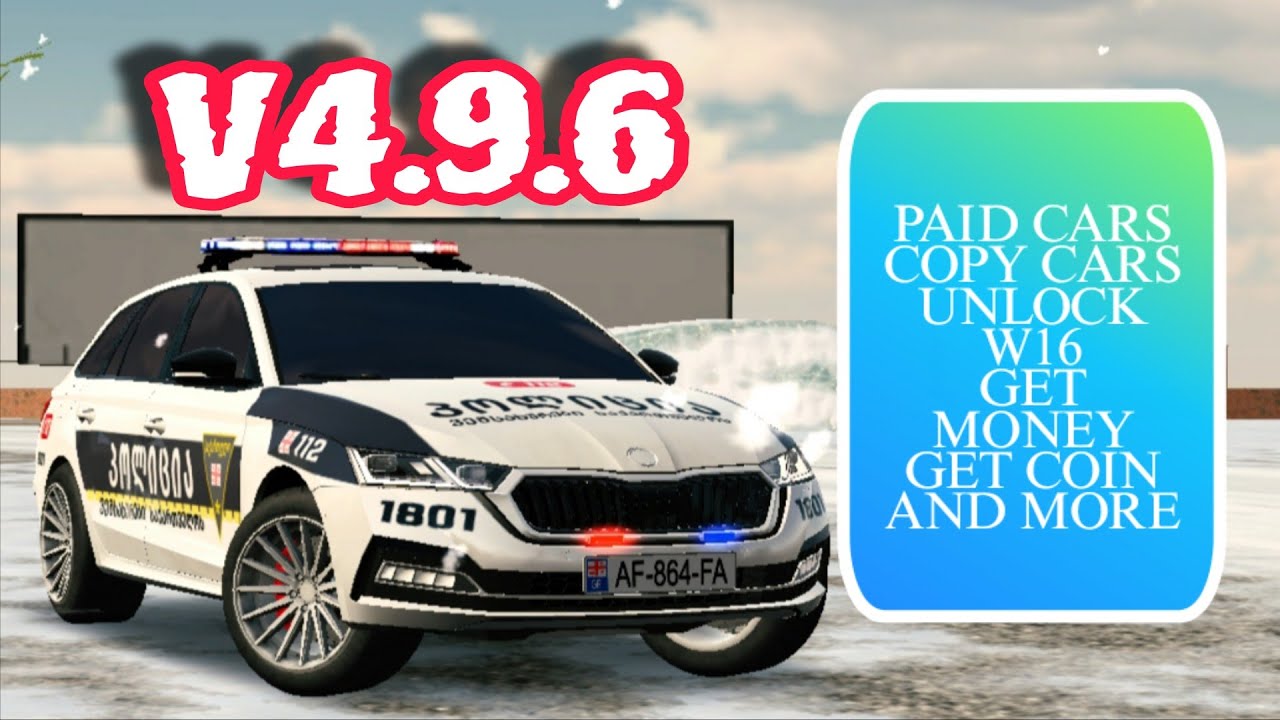 SCRIPT CAR PARKING UPDATE V4.9.6 ALL IN ONE MENU 2025 UNLIMITED (COIN & MONEY)
