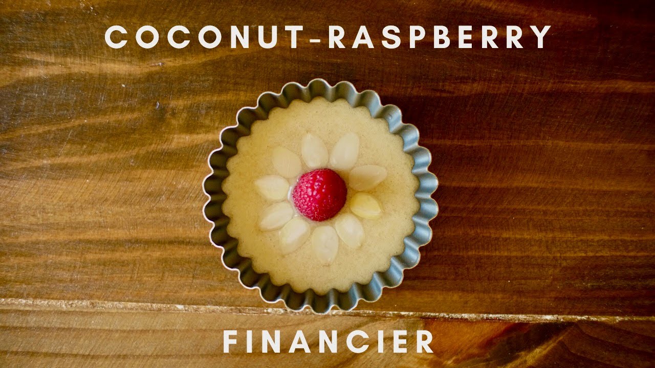Financier Cake with Raspberry Coconut | Step-by Step French Pastry Recipe