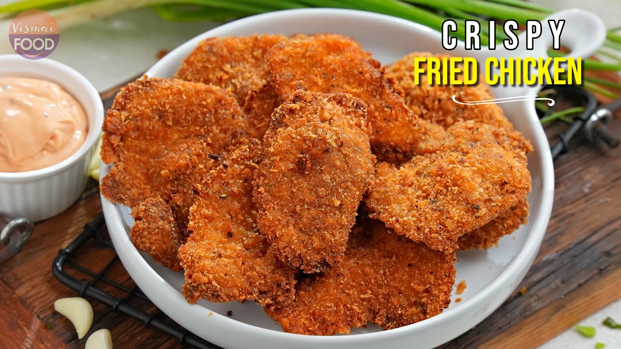 Crispy Fried Chicken | స్పైసి డిప్ తో క్రిస్పీ ఫ్రైడ్ చికెన్ | Boneless Chicken Starters