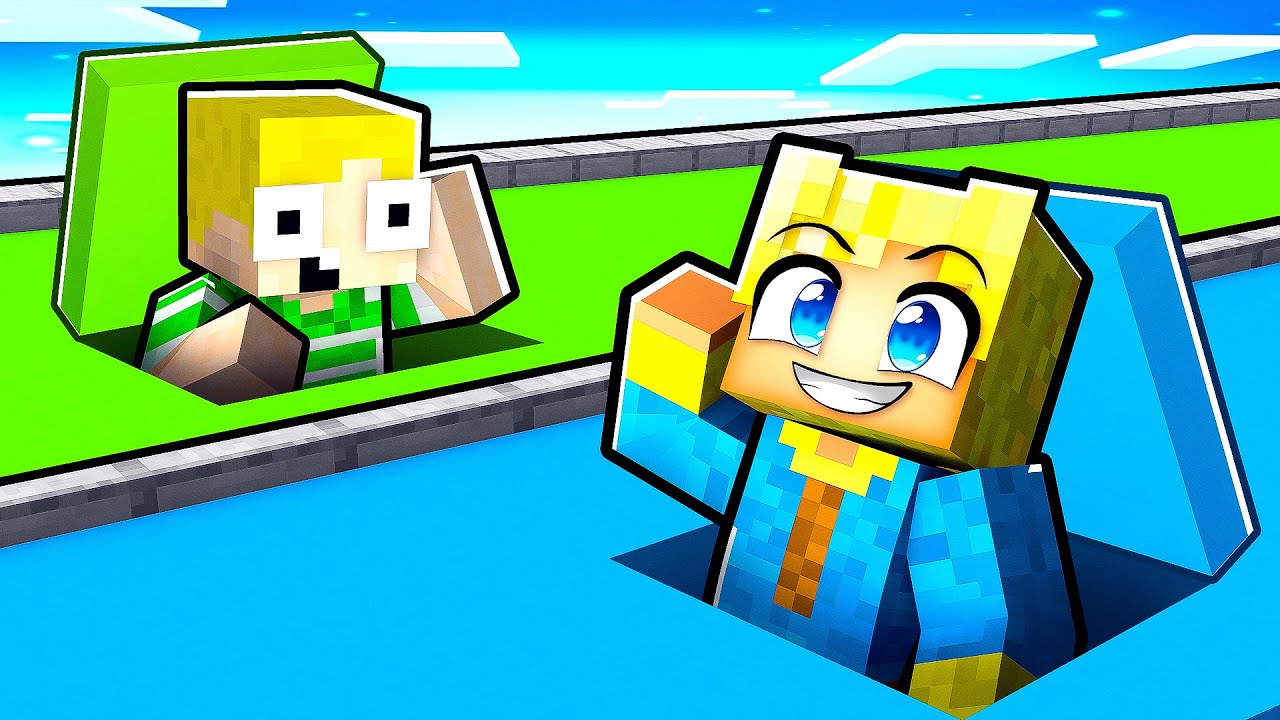 BL&Aring; VS GR&Oslash;N BUNKER i Minecraft?!