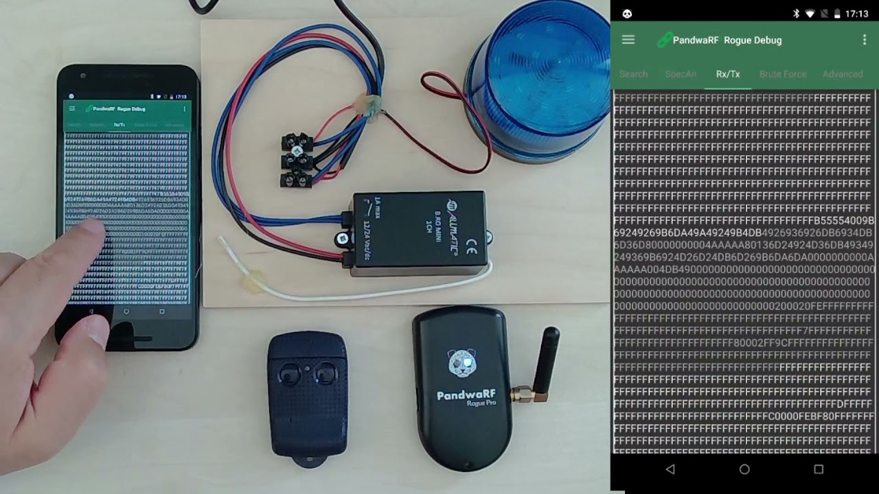 Allmatic gate opener rolling code analysis & generation using PandwaRF and Kaiju