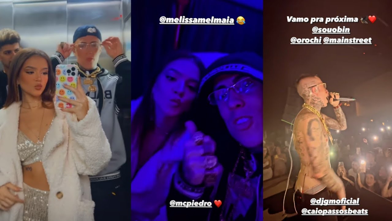 Mc Daniel faz show no Rio de Janeiro e Mel Maia acompanha
