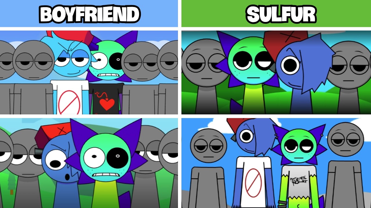 Incredibox - Sprunki but ONLY BOYFRIEND and SULFUR in ALL Different Mods