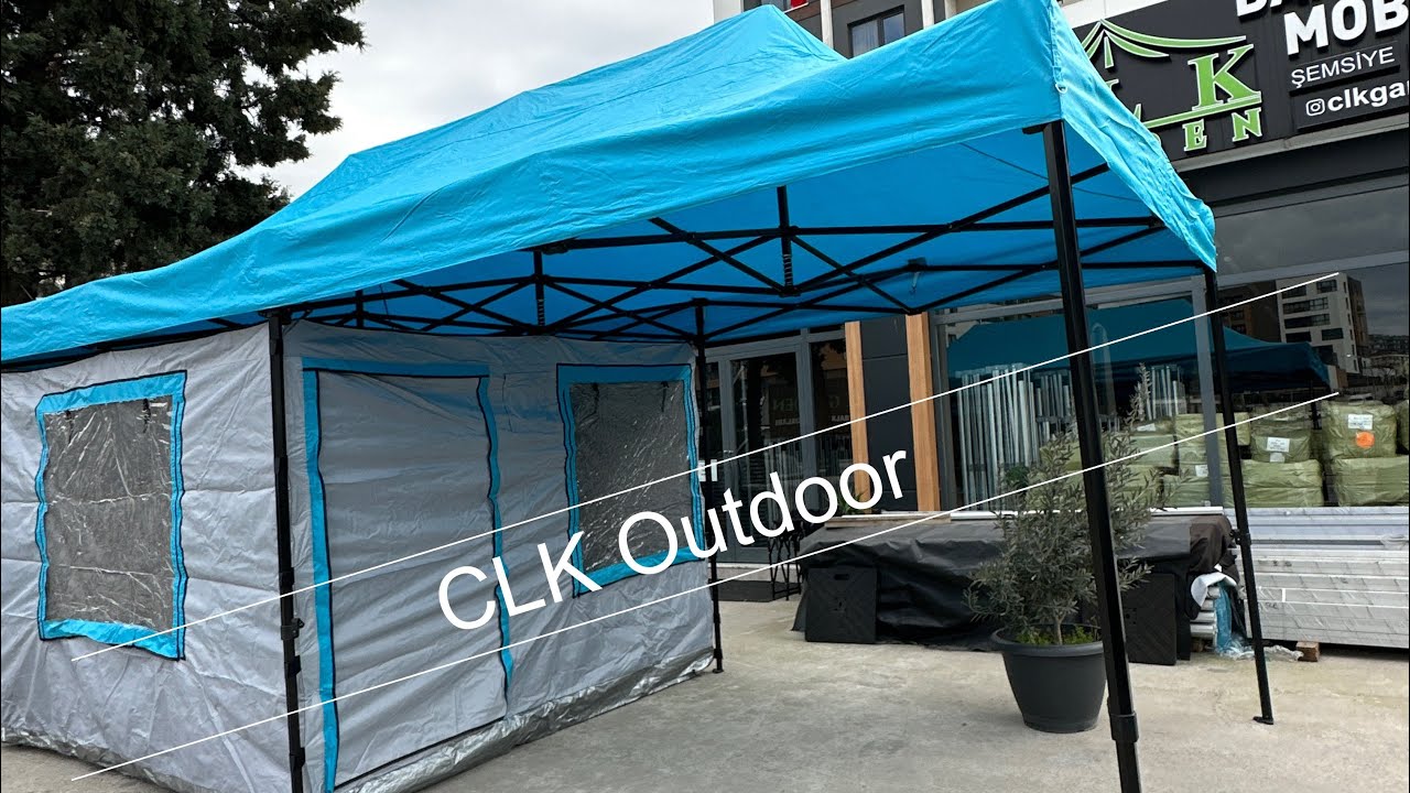 CLK 3x6 Yeni Model Verendalı Katlanır Gazebo Kamp Çadırı Portatif Tente Tanıtımı