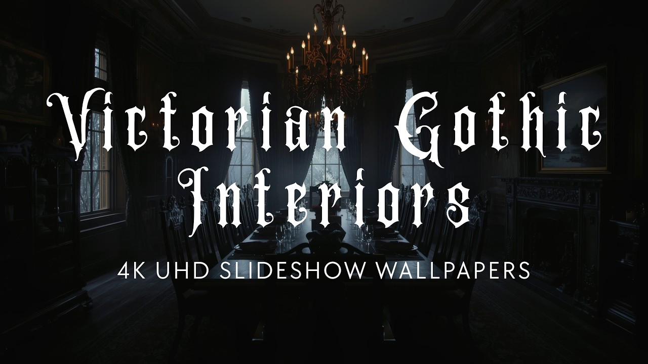 Victorian Gothic Interiors – 5-Hour 4K UHD Slideshow Wallpapers (10 Images – 1 Every 30 Minutes)