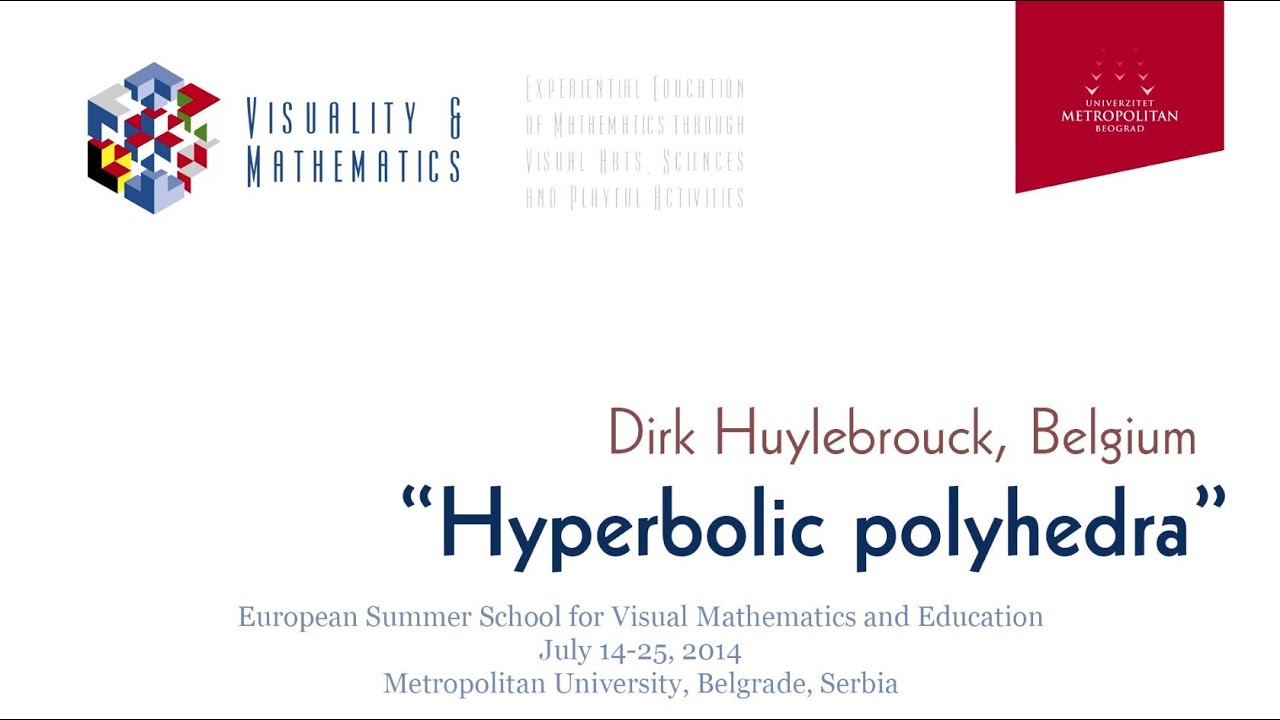 Day 2 - 15.7. 2014. - Huylebrouck Dirk - Hyperbolic polyhedra