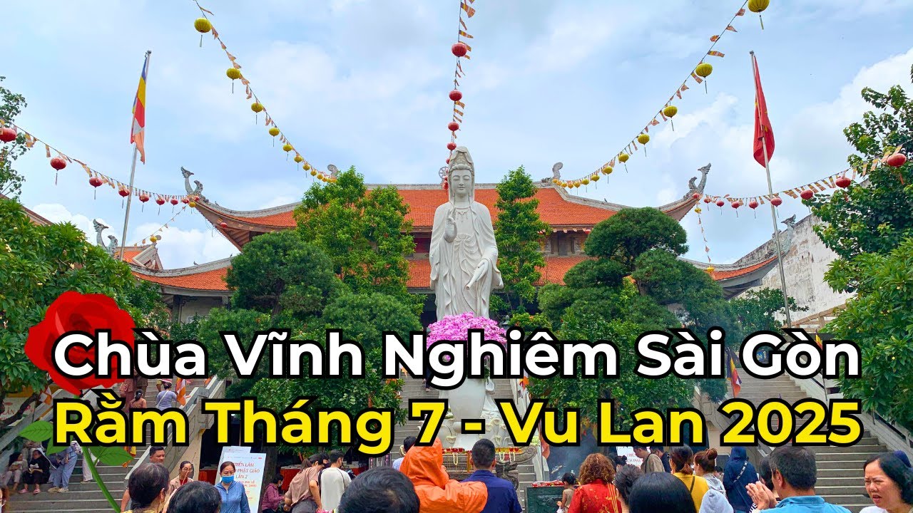 Chùa Vĩnh Nghiêm Sài Gòn – Vu Lan Rằm Tháng 7 đông nghẹt người | POV 4K