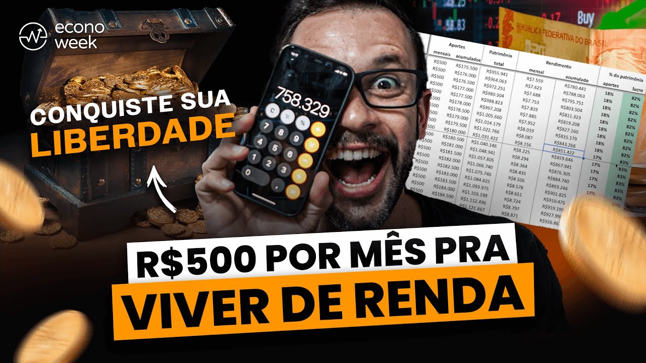 💰 D&aacute; pra viver de renda investindo s&oacute; R$ 500 por m&ecirc;s? Descubra agora com PLANILHAS e SIMULA&Ccedil;&Atilde;O!
