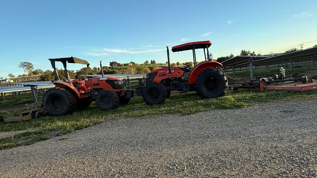 Mowing The  Solar Farm Day 1