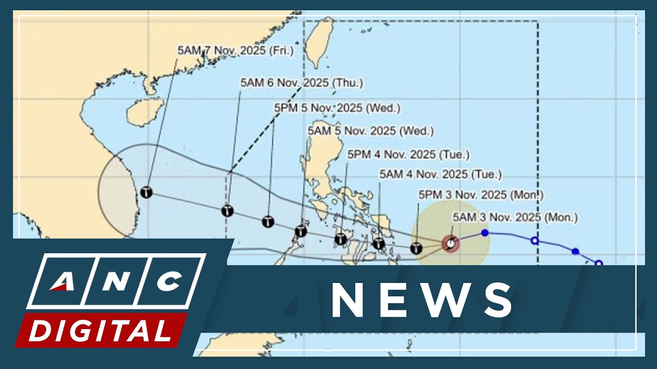 Typhoon Tino may intensify further ahead of landfall over eastern Visayas late Monday or Tuesday
