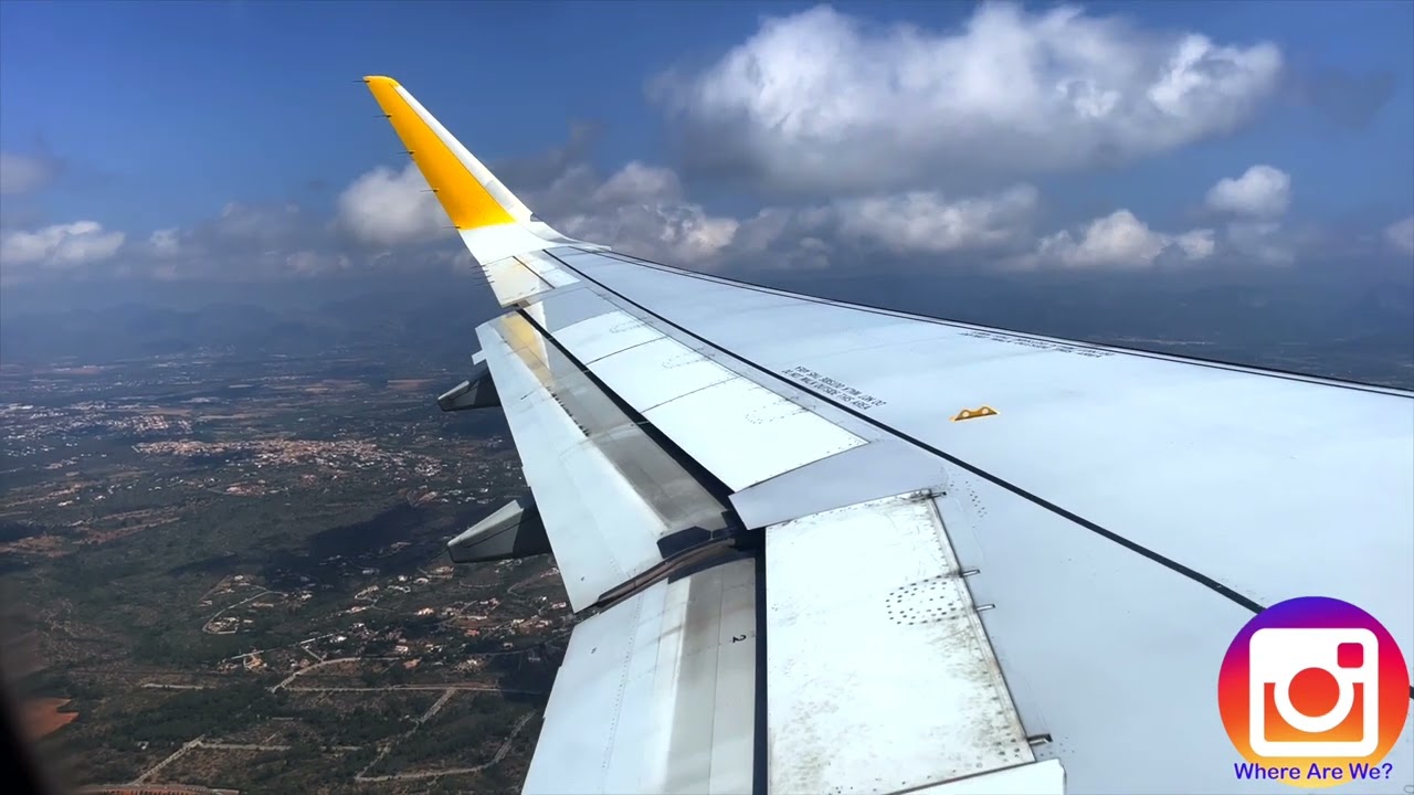 🛩️ Mallorca  🏖️  Vista aérea tras el despegue desde el aeropuerto de Palma de Mallorca 🏝️