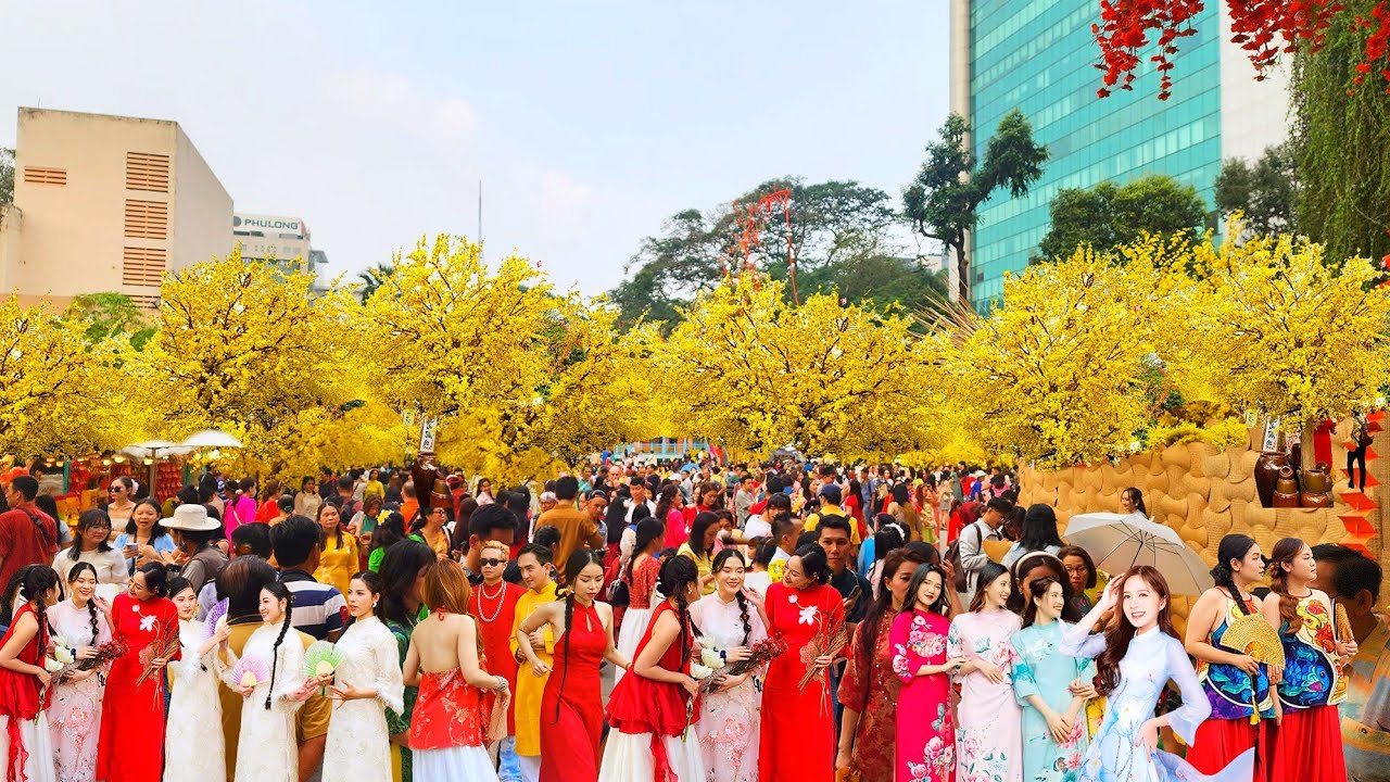 TẾT SÀI GÒN 2026 | SÀI GÒN RỰC RỠ RỘN RÀNG  NGẬP TRÀN SẮC XUÂN , ÁO DÀI ĐẠI NÁO TẾT SÀI GÒN 2026