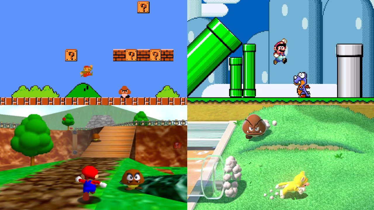 Evolution of First Levels in Mario games