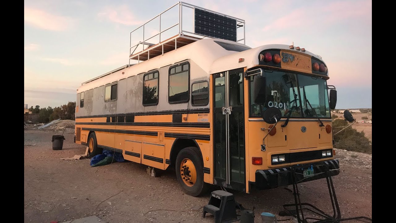 One Year Of A Skoolie Conversion In 5.5 Minutes - Blood, Sweat & Tears ;-)
