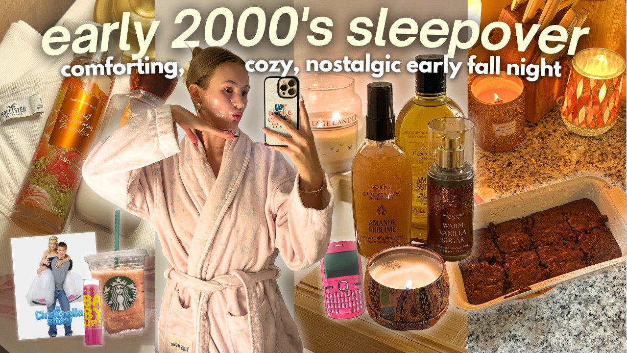 the ULTIMATE early 2000's fall sleepover 🍂 chatty nostalgic y2k vlog, childhood memories & cozy feel