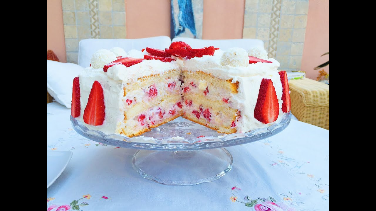 Beste Erdbeer Raffaello Torte