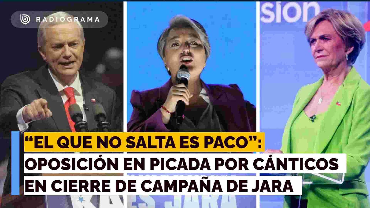 “El que no salta es paco”: Oposición en picada por cánticos en cierre de campaña de Jara