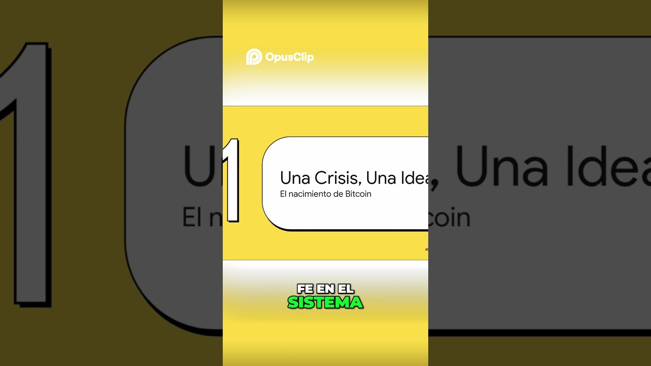 Bitcoin  Nacido de la Crisis de 2008 