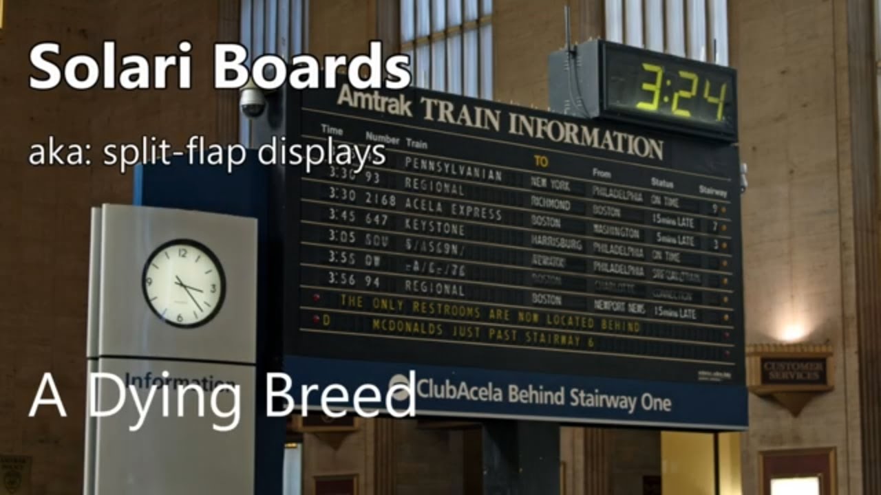 Solari Boards, aka Split-Flap Displays - a Dying Breed