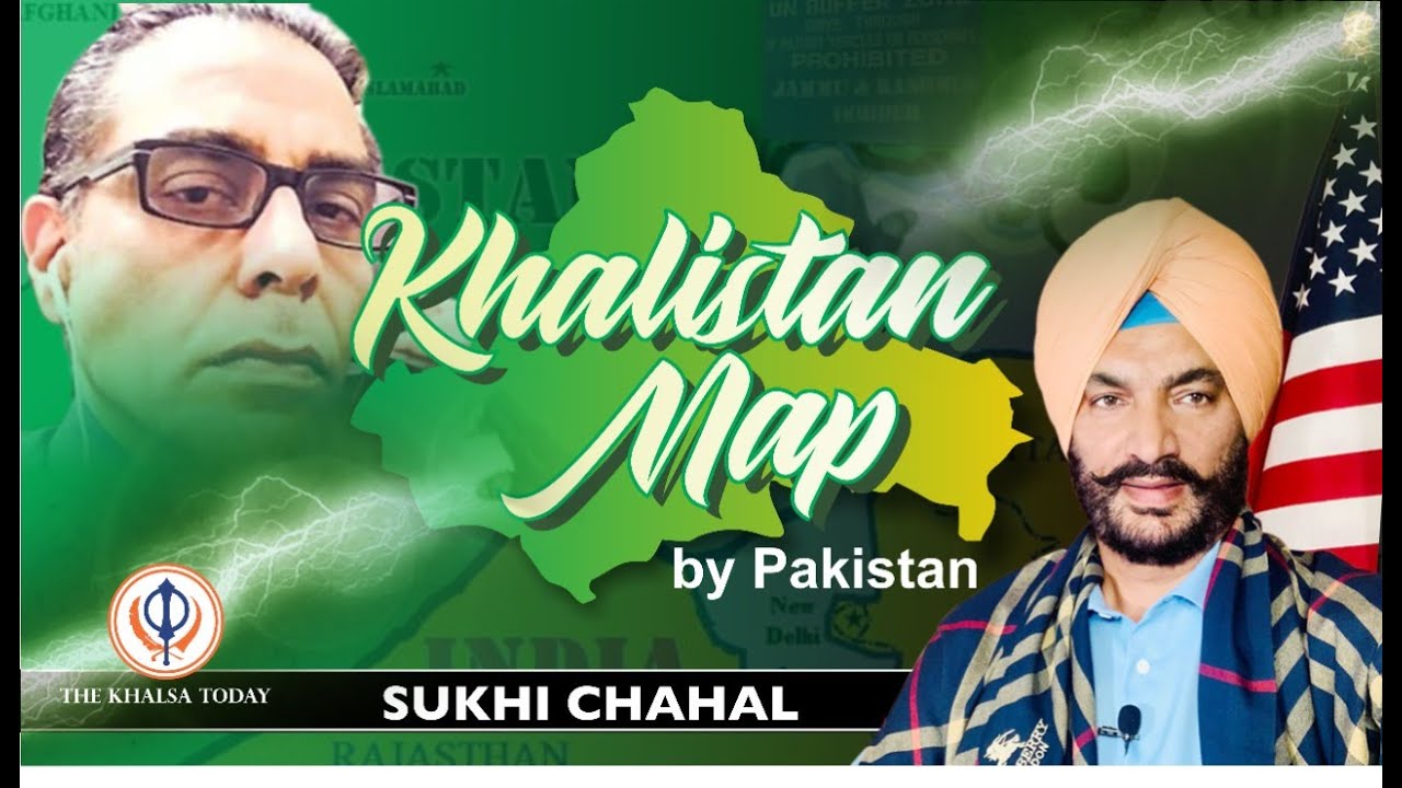 Map of Khalistan clearly displays the direct involvement of Pakistan