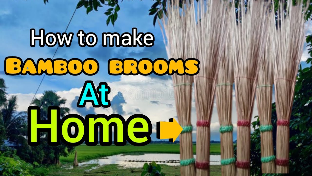 How to make bamboo brooms // made by Radharani //simple and easy process 