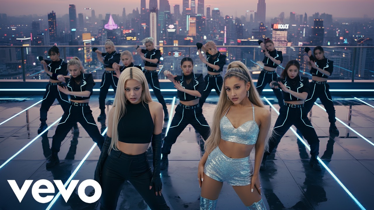 Jennie, Ariana Grande - Midnight Drift ft. Doja Cat, K-Pop (Official Music video)
