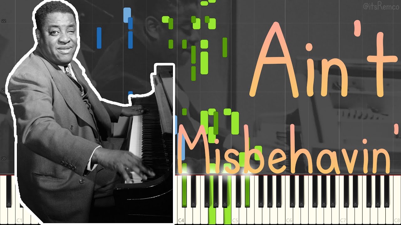 Art Tatum - Ain't Misbehavin' 1953 (Stride Piano Synthesia)