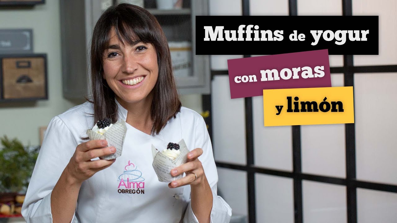 MUFFINS DE YOGUR CON MORAS Y LIMÓN