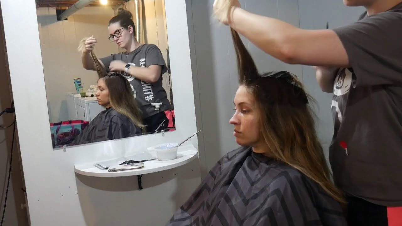ASMR Hair Highlights w/ Foil Sounds Part 1