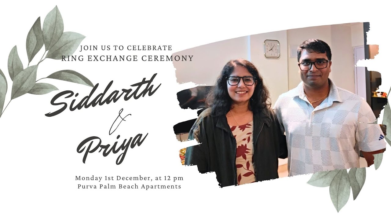 RING EXCHANGE CEREMONY  ||  SIDDARTH & PRIYA  || 01.12.2025