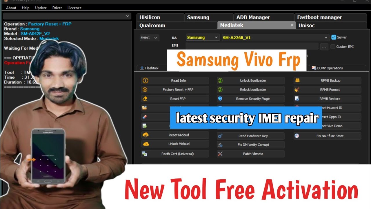 Vivo Samsung Latest Security Frp Bypas Free Tool || Android 14 15 16 || Latest Security IMEI Repair 