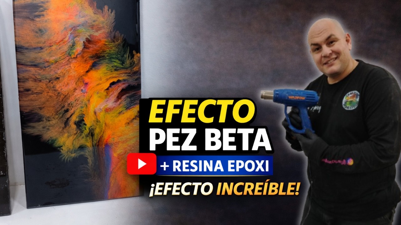 Tutorial Resina Epoxi: Efecto Pez Betta en Obras Abstractas