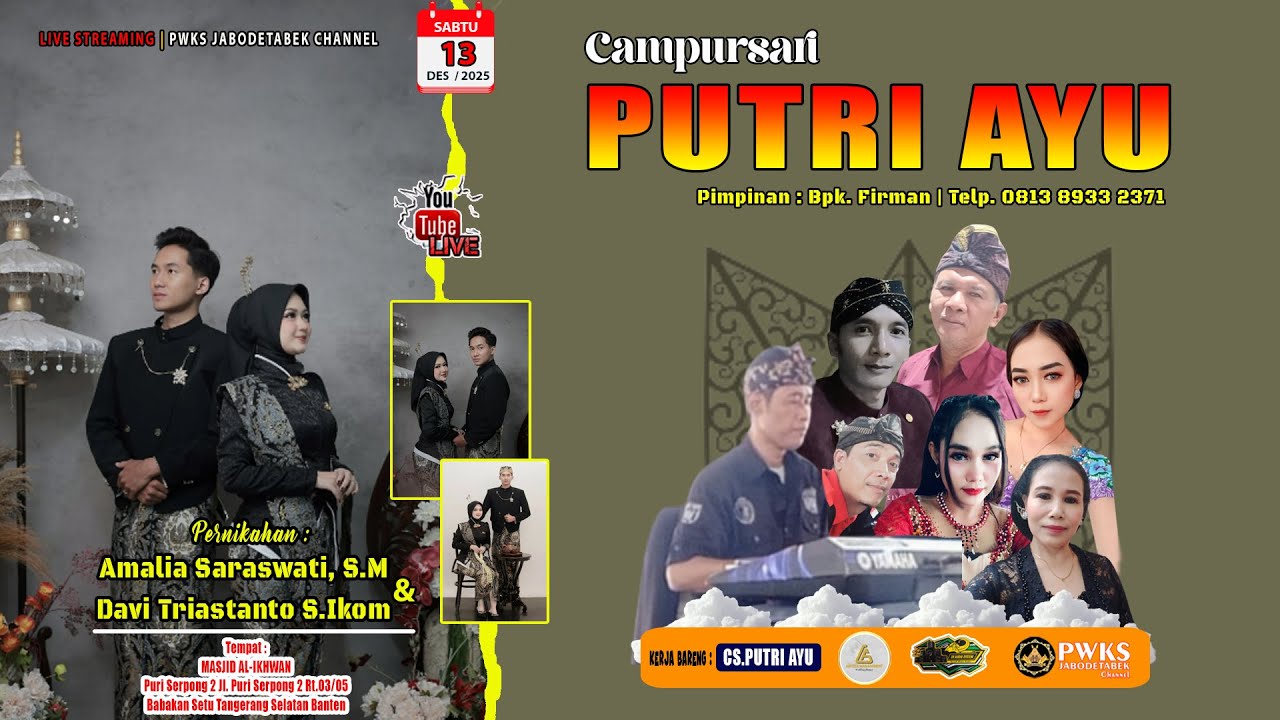 [ LIVE ] CAMPURSARI PUTRI AYU 0813 8933 2371 | PERNIKAHAN AMALIA & DAVI | SR AUDIO SYSTEM