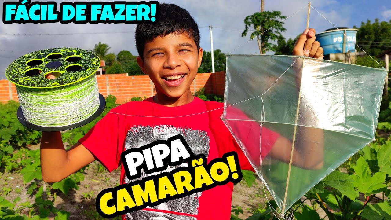 COMO FAZER UMA PIPA CAMARÃO DE SACOLA QUE VOA MUITO