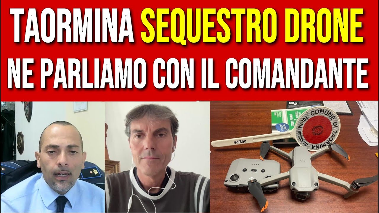 SCHIANTO DRONE a TAORMINA, intervista al COMANDANTE della POLIZIA LOCALE