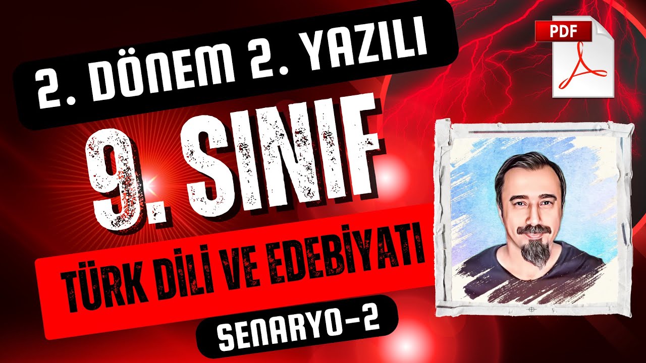 9. Sınıf Türk Dili ve Edebiyatı 2. Dönem 2. Yazılı PROVA-2 #2025