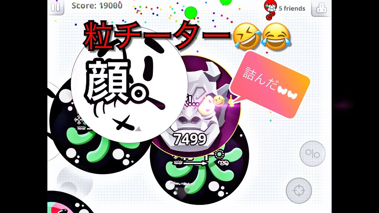 Agar.io mobile 粒チで煽られたから潰しに行ってたら最悪の事故が起こったwww