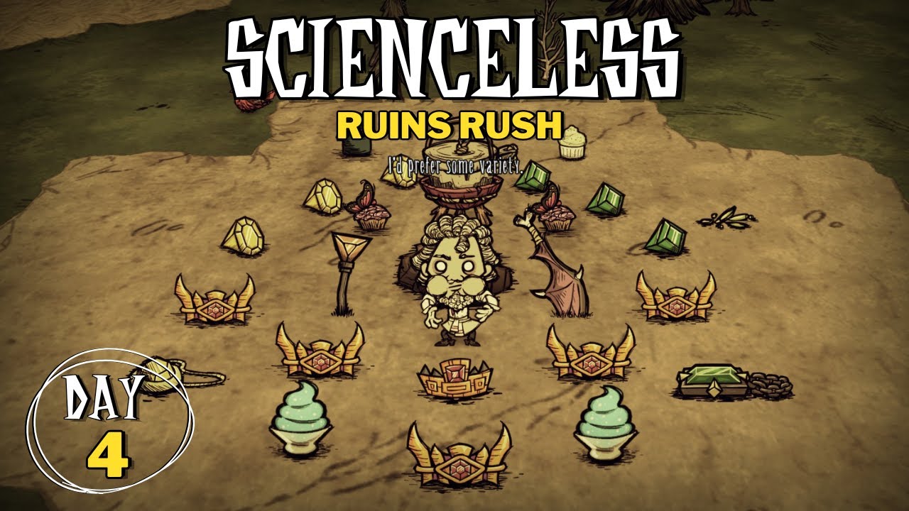IS WARLY ONE OF THE BEST RUINS RUSHER?! Warly Scienceless Ruins Rush on Day 4 - Don't Starve | DST