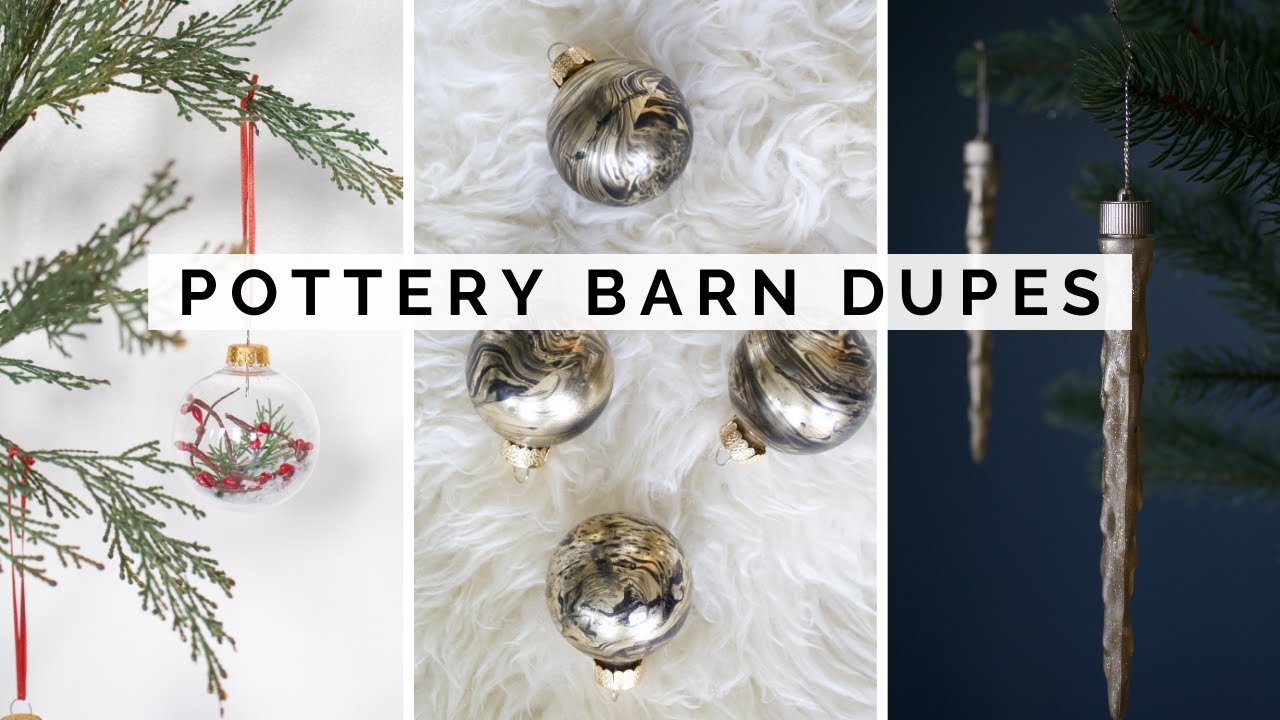 POTTERY BARN DUPES  *DIY CHRISTMAS ORNAMENTS*  | DIY POTTERY BARN INSPIRED ORNAMENTS & MORE!