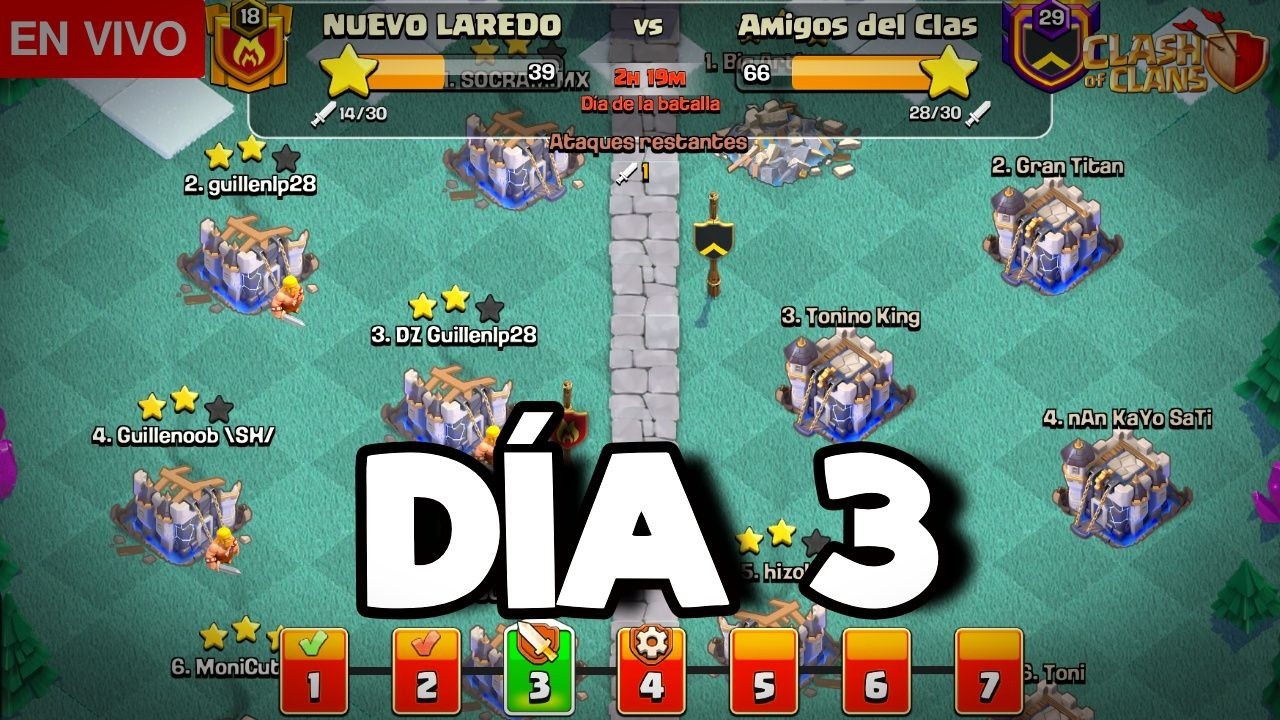 ATACANDO EN CWL en directo día 3 II Clash of Clans Guillenlp28