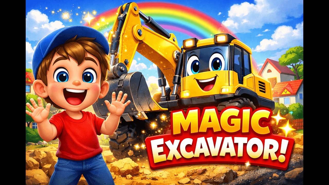 Excavator Saves the Day! 🚜😄 | Super Fun Kids Story #kidschannel #excavator #rescue #magic #shipafox