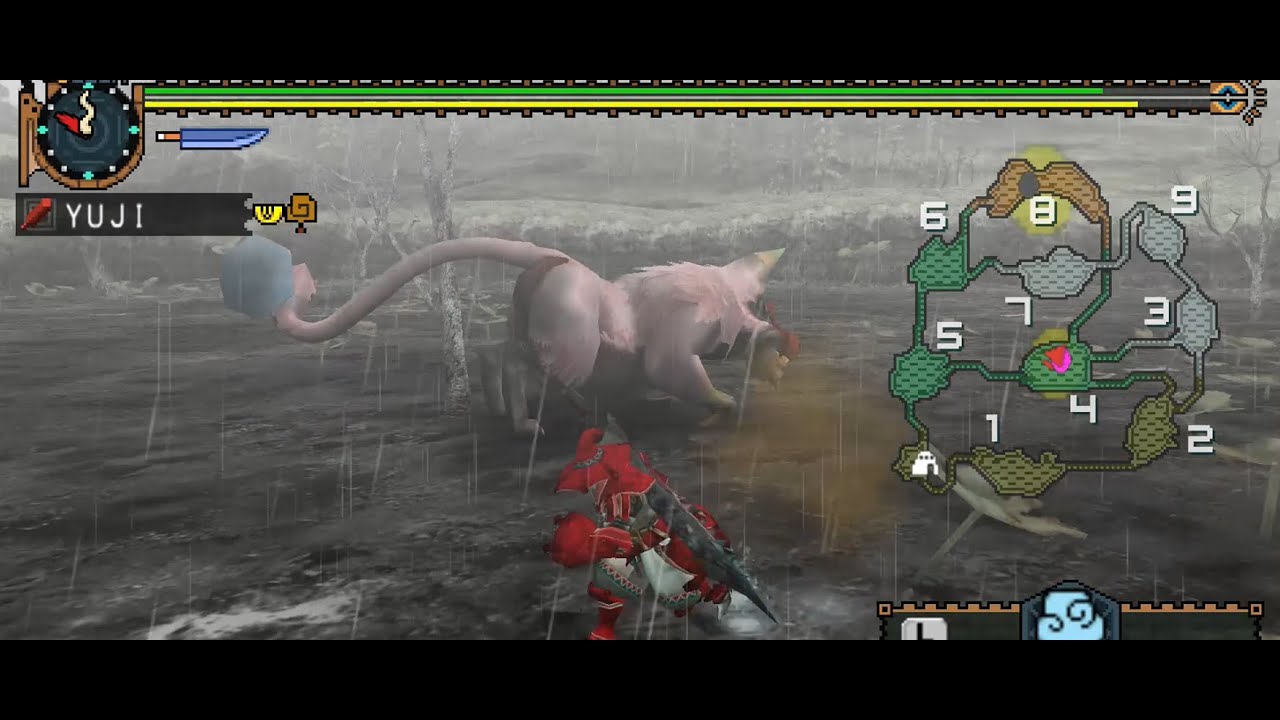 #105【MHP2G】村クエ★5「ファミ通 桃毛獣2頭狩猟」を大剣で狩猟【村クエ全武器種クリアへの道】